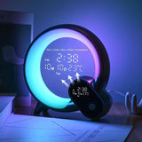 Smart LED Table Lamp, Ambiance Lamp with Bluetooth Speaker, Music Calendar Light Alarm Clock, APP V1237-ZY-715-152