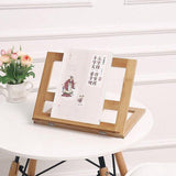 Adjustable Folding Bamboo Book Stand for Cookbooks, Tablets and Reading V1188-MS-731-073