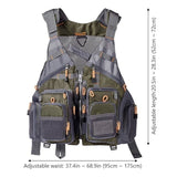 Multi-Pocket Outdoor Fishing Vest with Breathable Mesh Adjustable Fit for Angling, Photography, V1341-ZY-NNGZG4D2-GREY