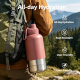 3-in-1 Outdoor Pet Insulated Water Bottle 32oz Large Capacity, 24H Temperature Lock, Hidden Dual V1232-LXB-CW-001