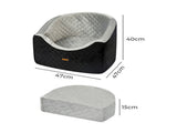 Pawz Dog Car Booster Seat Belt Pet Safe Protector Travel Bed PT1240-S-BK