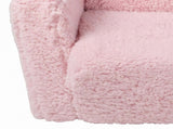 BoPeep Kids Sofa Fold Out Couch 2 In 1 Plush Toddler Lounger for Playroom Pink KD1201-PK-AU