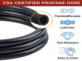 6 Feet Propane Adapter Hose,1lb to 20lb Adapter Converts 1lb Appliances to 5-40lb Tanks,Gas Hose for V1366-AZ2-W-24264