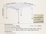 Mahjong Table, Square 4 Player Folding Card Table with 4 Cup Holders & 4 Chip Trays, Portable Domino V952-SDMJZBSDMNGPT73ZQV0