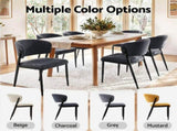 Artiss Dining Chairs Set of 6 Linen Fabric Soft Upholstered Chairs Charcoal DINC-KJ-7016-CHX6