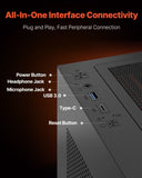 Mid-Tower ATX PC Gaming Case Computer Case with 6 x 120 mm PWM ARGB Fans V952-DNJXZT120MMAIKYPY001V9