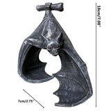Halloween Bat-Shaped Candlestick Resin Hanging Garden Statue Sculptures Crafts Candle Holder for V1294-YM0716-10347709