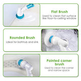 5PCS Rechargeable Spin Scrubber Electric Turbo Scrub Cleaning Brush Cordless Kit V201-FAZ0120DB8AUX5