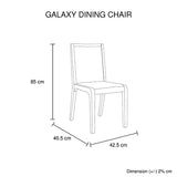 7 Pieces Dining Suite Dining Table & 6X Chairs in White Top High Glossy Wooden Base V43-DS-GLXY-7PC-WA & GA