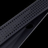 1000mm Bathroom Shower Black Grate Drain w/Centre outlet Floor Waste Square Pattern V63-832931