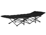 Artiss Folding Bed With Mattress Heavy Duty Black 185CM FOLD-71-MAT-BK
