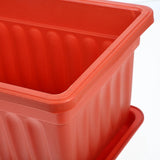 Gardening Pots Dark Red Plastic for Indoor and Outdoor Use 2Pcs V1192-AZ-W-31499