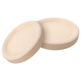 50Pcs Paper Dessert Plates Light Yellow for Gathering Convenient and Sturdy V1369-AZ3-W-14209