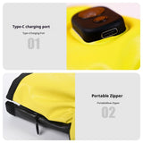 ElectricFingerless Heating Writing Gloves for Students,Hand Warmer for Indoor and Outdoor USB V1192-AZ-W-3674