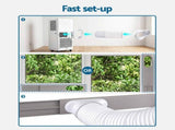 Devanti Portable Air Conditioner 9000 BTU 3-in-1 with Remote Control PAC-B-9000-WH