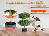 Artificial Topiary Boxwood Double Ball, 2 Set 914mm Faux Boxwood Plant Balls, Fake Silk Tree Look V952-HYMRGXJS36IND5PE1001V0