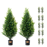 VEVOR 2 Pack 3' Artificial Cedar Topiary Tree Faux Plant UV Decor In/Outdoor V952-XSRGXJS36YCAQ7I5UV0