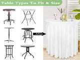 4 Pack 32x43 Inch Highboy Cocktail Cover White, Cocktail Covers with Wavy Drape High Top V1370-AZ4-01564