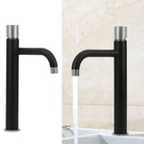 G1/2 Copper Bathroom Wash Basin Faucet Hot Cold Mixing Water Tap with Curved Spout White V1294-YM0901-3112200096111