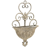 Classic Hanging Wall Planter w Fleur-De-Lis 41cm V637-37076PLN