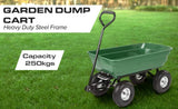 Garden Dump Cart with Heavy Duty Steel Frame,10 Inch Pneumatic Tires Maximum Load Capacity of 250 kg V284-TC2145