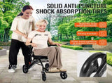 Wheelchair, Aluminum Alloy Ultra-Lightweight Transport Chair for Adults, Foldable Cabin Wheelchair V952-FWYSLYLHJ157O4N02V0