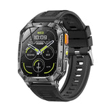 Smart Watch with Bluetooth Calling - Square Screen Fitness Tracker with 1400mAh Battery 8-10 Days V1258-SMARTWATCH-03-BLACK-RUBBER