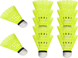 Durable Nylon Badminton Shuttlecocks Indoor Outdoor Training Recreational Yellow 12 Pack V1308-DSZKI-283
