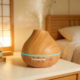 Wood Grain Aroma Humidifier, Energy-Saving Fragrance Spray, Seven-Color Ambient Light, Smart Timer, V1232-JSQ-XBYS-001