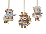 Christabelle 3 Victorian Animal Christmas Ornaments Assorted Novelty 10cm Xmas Tree Decorations 112_SHD2005
