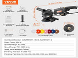 Wet Stone Polisher 4-Inch 800W Electric Concrete Polisher 6 Speed 7 Pads V952-DDSSPGJTZYPJQ91Y0V3