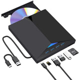7 in1 External Cd/Dvd Drive for Laptop,Usb 3.0 Cd Dvd /-Rw Drive Burner Dvd Player V1192-AZ-W-26608