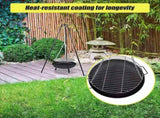 Tripod Garden Fire Pit BBQ Cast Iron & Steel Round Outdoor Fire Bowl V63-838851