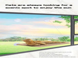 2 Set of Beige Cat Window Tanning Hammock - 4 Strong Suction Cups & Durable Oxford Removable Cover, V888-ELOSUNG55191-1
