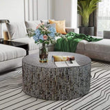 CORDELIA ROUND MOTHER OF PEARL COFFEE TABLE V742-VC3