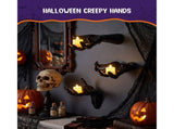 Halloween Decoration 3 pack Black Ghost Hands Decor with LED Candle, Life-sized Gothic Design, Screw V1366-AZ2-W-18291