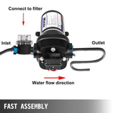 Water Pressure Diaphragm Pump, 12V FL-40 High Pressure Diaphragm Water Pump, 40PSI Automatic Self V952-FL-40GMB12V000001V0