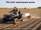 Giantz 150kg ATV Garden Trailer Weed Sprayer Tow Behind Cart Ride on Mower Attachment Black SPRAYER-PART-CART-150KG