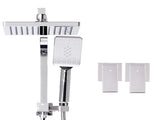 Cefito 8'' Rain Shower Head Set Handheld Square High Pressure wins TapChrome SHOWER-A2-SQ-8-SI-TAP