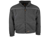 Mens Full Zip Sherpa Polar Fleece Jumper Lined Warm Winter Jacket Pullover - Black - 3XL V563-CJ35-BLK-3XL