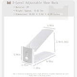 Adjustable Shoe Rack Organizer, 10-Pack Stackable Shoe Shelf for Closet Storage Space-Saving V1107-CS-SCXTJ
