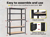 Giantz Garage Shelving 1.5X0.7m Warehouse Shelves Storage Rack Pallet Racking WR-E-7X15-GVN-BK