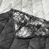 Bianca Boscage Black Forest Printed Quilted Polyester Coverlet Set Super King V442-BCA-COVERLETS-BOSCAGE-BLACK-SK