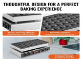 Mini Dutch Pancake Maker, 50PCS 43mm Diameter Dorayaki Baker Machine, 1700W Commercial Electric V952-SYJBJDP50KF0N6CCCV3