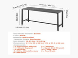 Outdoor Bar Table, 120 x 37.5 cm Patio Bar Table, Waterproof Top & Sturdy Metal Frame, Rectangle V952-ZFLTJBZFX4720NCC7001V0