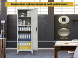 Single-Door Metal Tall Cabinet Shelf Storage for Home Office Gym V63-844441