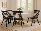 Levede 4x Dining Chairs Kitchen Winsor Black CH1035-2-BKX2