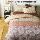 Big Sleep 3 Piece Pippa Comforter Set King V442-HIN-COMFORTER-PIPPA-MULTI-KI