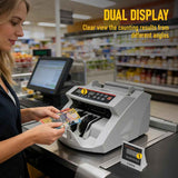 Automatic AUD Money Counter Machine with UV/MG/IR Detection, High-Speed Banknote Counter & Digital V1181-OF009-2108-WH