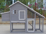 YES4PETS Grey Large Chicken Coop Rabbit Hutch Ferret Guinea Pig Cage Hen Chook Cat Kitten House V278-CC215